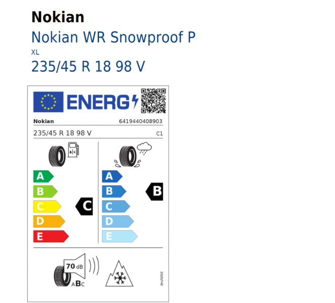 1x Satz Ford Mondeo Winterräder alu silber 235/45 R18 98V XL Nokian 2536238